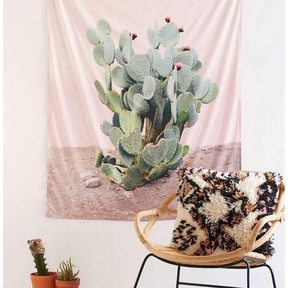 Urban Outfitters Accessories - Pink prickly pear cactus tapestry blanket